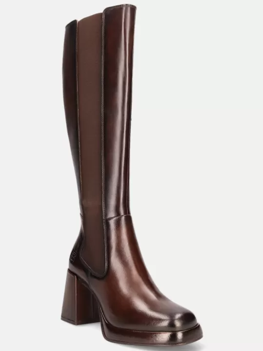 Anissa Evo Dark Brown Nubuck Knee Boots | BAGATT Cheap