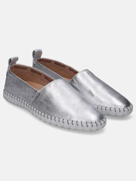 Bali Silver Slip-On Sneakers | BAGATT Flash Sale