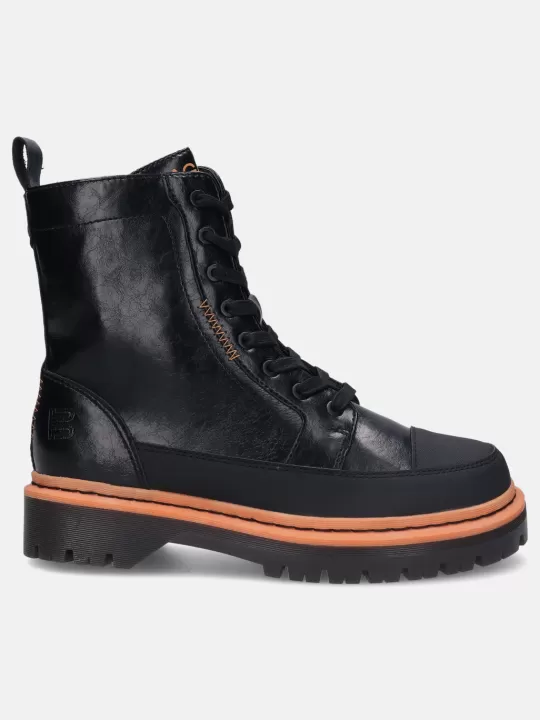 Big Black & Orange Ankle Boots | BAGATT New