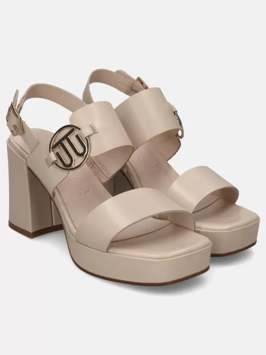 Cesena Beige Back Strap Heels | BAGATT Shop