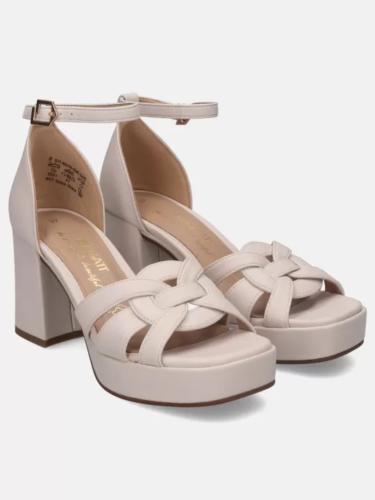 Cesena Beige Block Heels | BAGATT Best