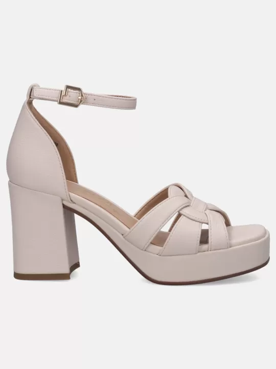 Cesena Beige Block Heels | BAGATT Best