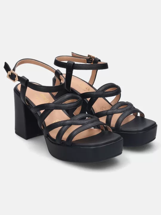 Cesena Black Block Heels | BAGATT New