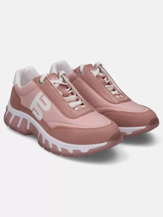 Chi Nude Pink & White Chunky Sneakers | BAGATT Hot