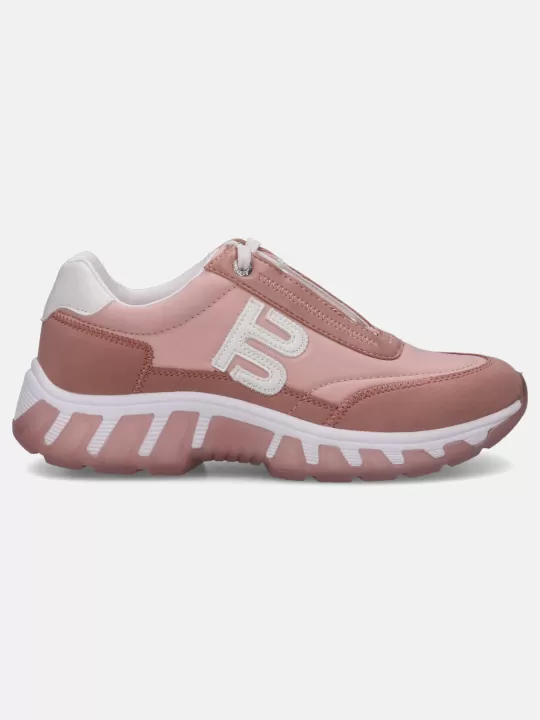 Chi Nude Pink & White Chunky Sneakers | BAGATT Hot