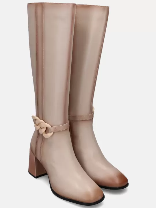 Crema Beige Knee Boot | BAGATT Discount