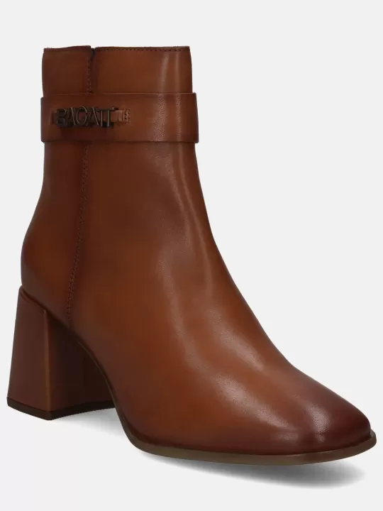 Crema Cognac Leather Ankle Boots | BAGATT Best