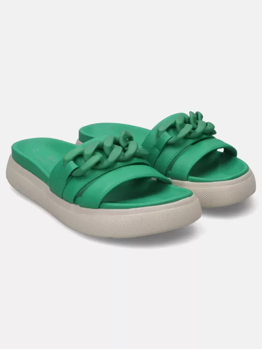 Dalia Green Flatform Sandals | BAGATT Shop