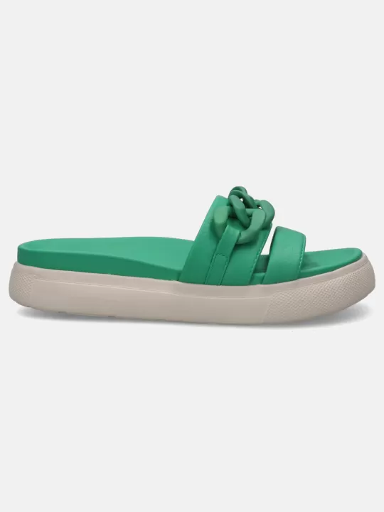 Dalia Green Flatform Sandals | BAGATT Shop