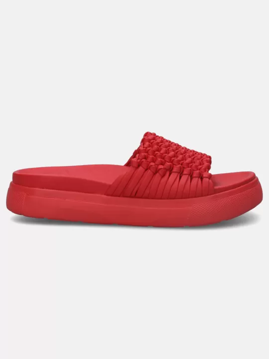 Dalia Red Flatform Sandals | BAGATT Discount