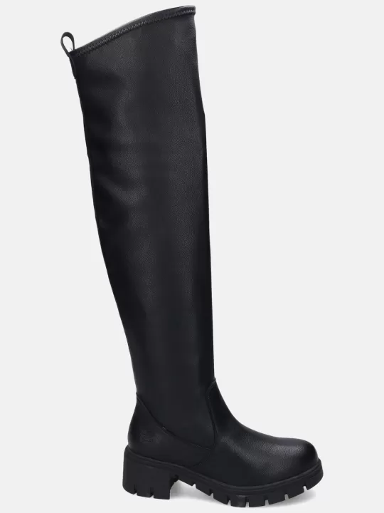 Elara Black Thigh-High Boots | BAGATT Online