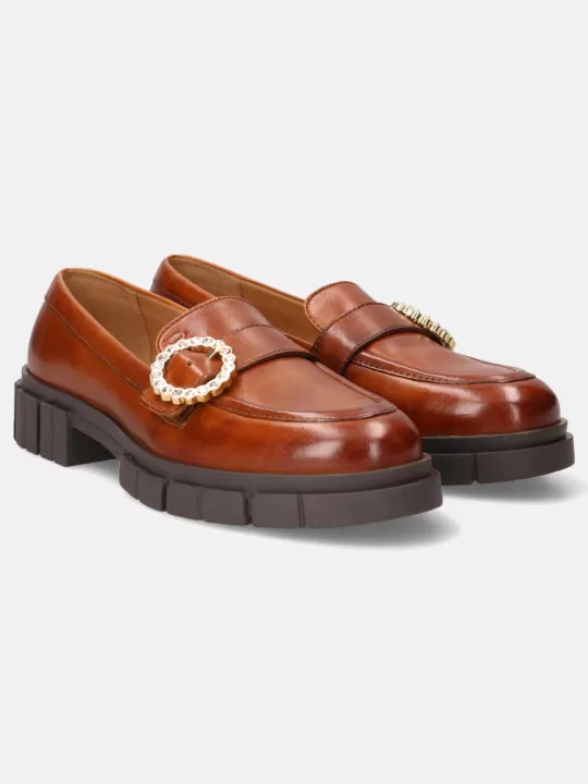 Fiona Cognac Casual Loafers | BAGATT Shop