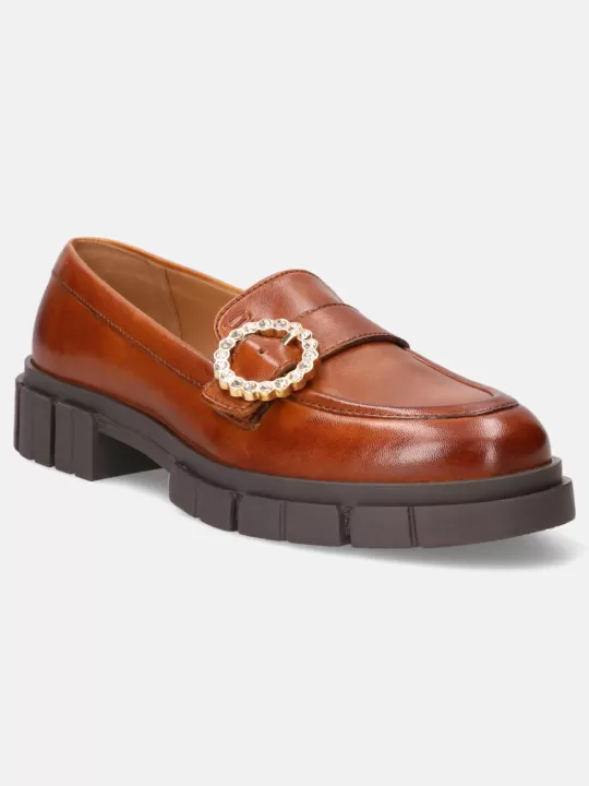 Fiona Cognac Casual Loafers | BAGATT Shop