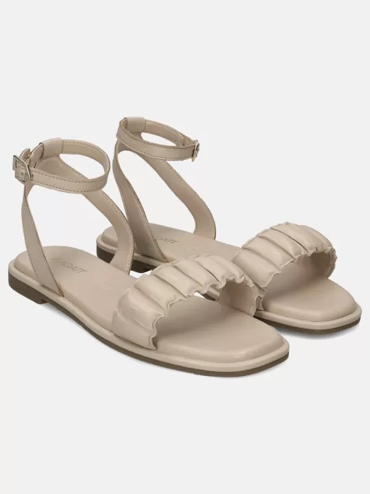 Flower Beige Ankle Strap Sandals | BAGATT Outlet