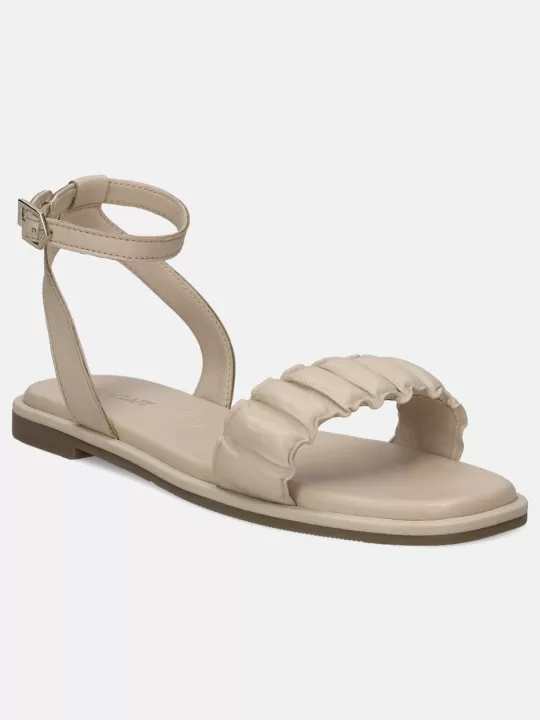 Flower Beige Ankle Strap Sandals | BAGATT Outlet