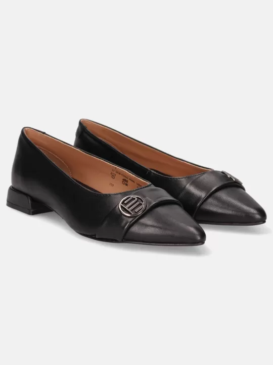 Genevi Black Ballerinas | BAGATT Store