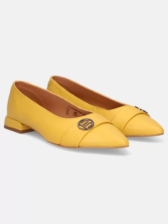 Genevi Yellow Ballerinas | BAGATT Store