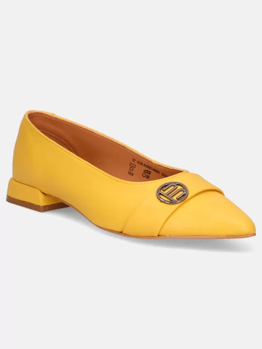 Genevi Yellow Ballerinas | BAGATT Store