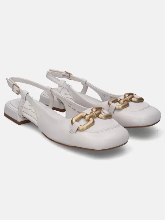 Genova White Flat Sandals | BAGATT Cheap