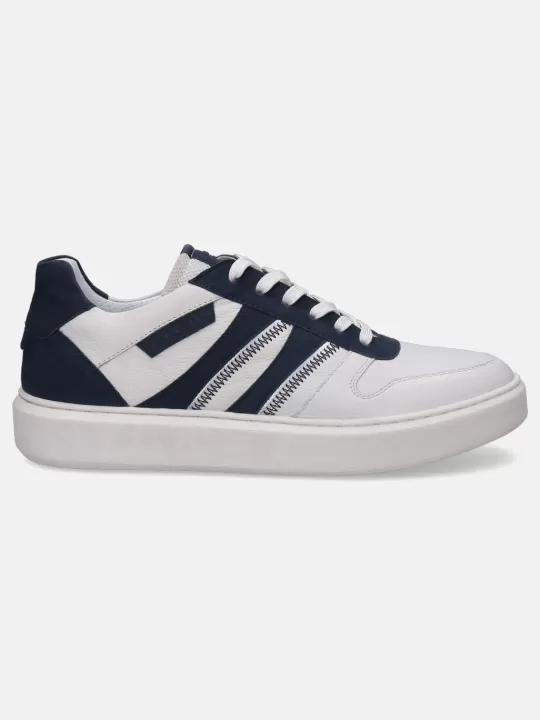 Gina White & Dark Blue Sneakers | BAGATT Outlet