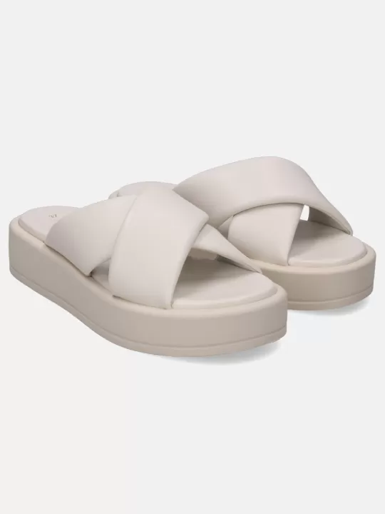 Hanoi White Flatform Sandals | BAGATT Cheap