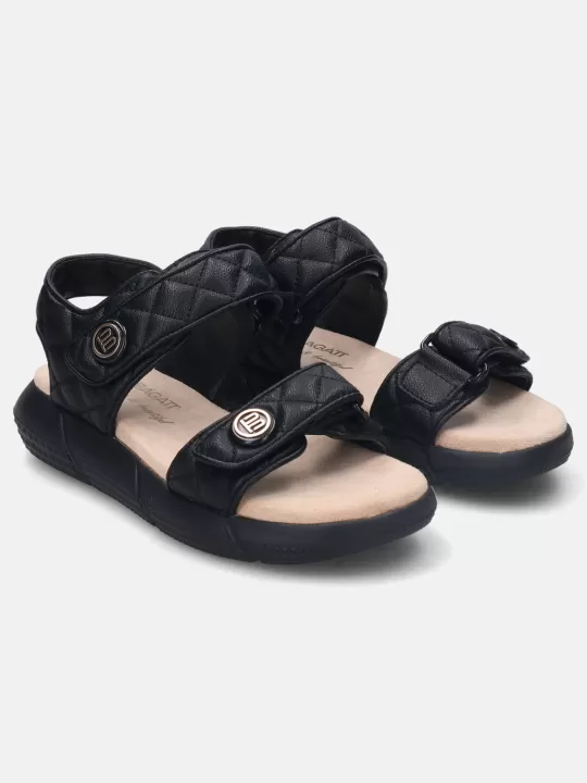 Jersey Black Flatform Sandals | BAGATT Cheap