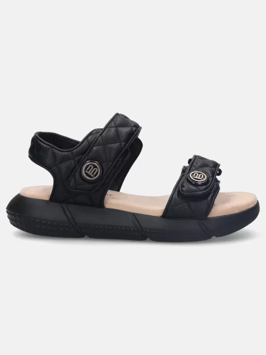 Jersey Black Flatform Sandals | BAGATT Cheap