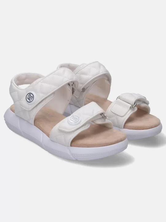 Jersey White Flatform Sandals | BAGATT Hot