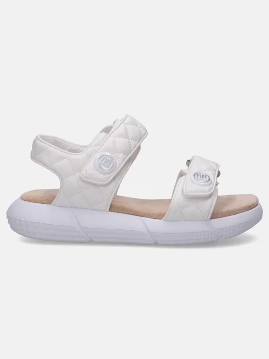 Jersey White Flatform Sandals | BAGATT Hot