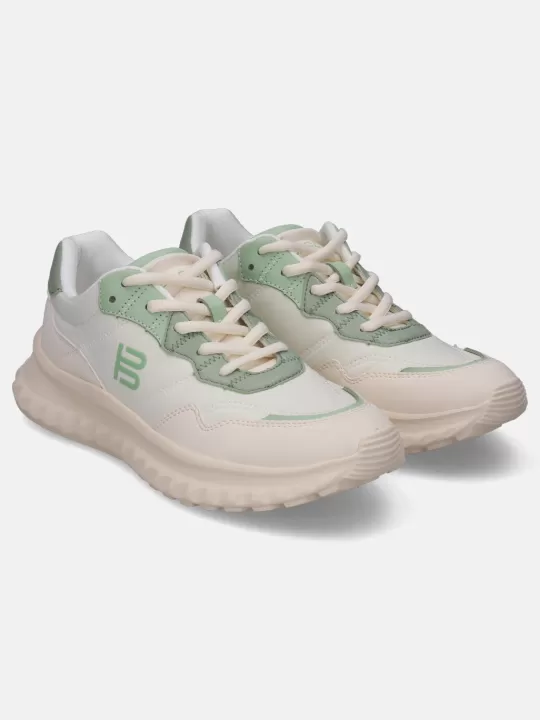 Lecce Off White & Mint Sneakers | BAGATT Store