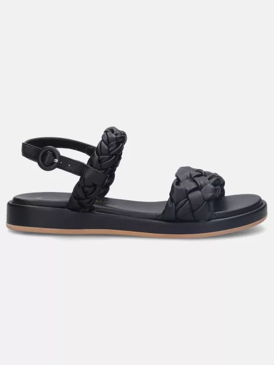 Ravenna Black Flat Sandals | BAGATT Outlet