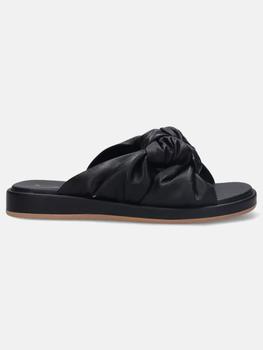 Ravenna Black Flat Sandals | BAGATT Flash Sale