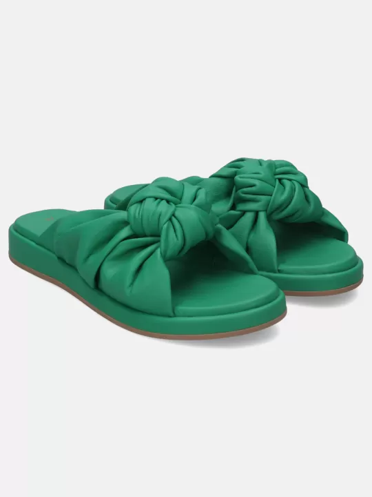 Ravenna Green Flat Sandals | BAGATT Fashion