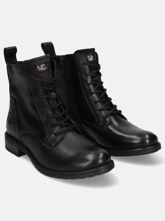 Ronja I Black Leather Ankle Boots | BAGATT Discount