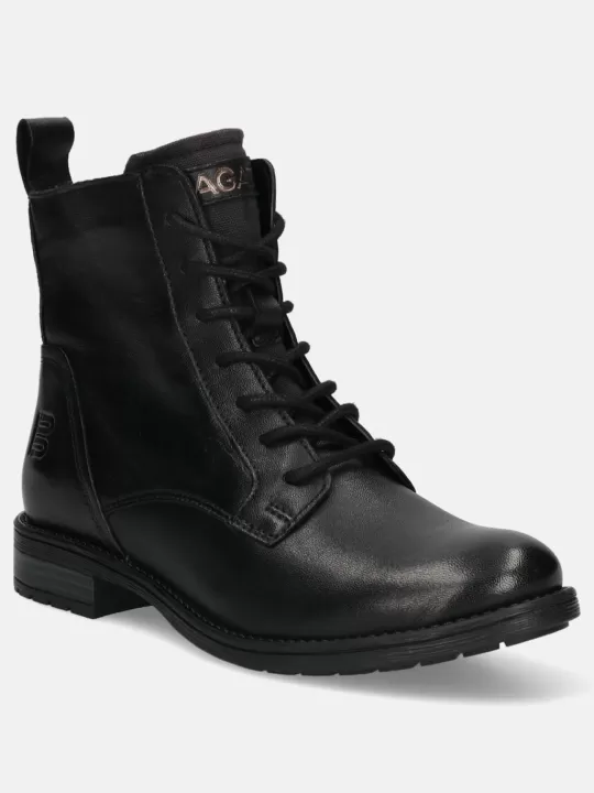 Ronja I Black Leather Ankle Boots | BAGATT Discount