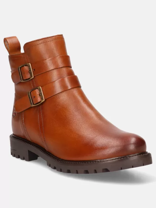 Ronja Revo Cognac Leather Ankle Boots | BAGATT Cheap