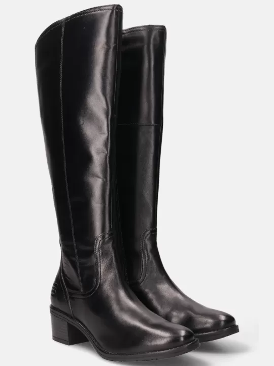 Ruby Black Leather Knee Boots | BAGATT Flash Sale