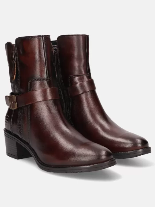 Ruby Bordo Leather Ankle Boots | BAGATT Hot