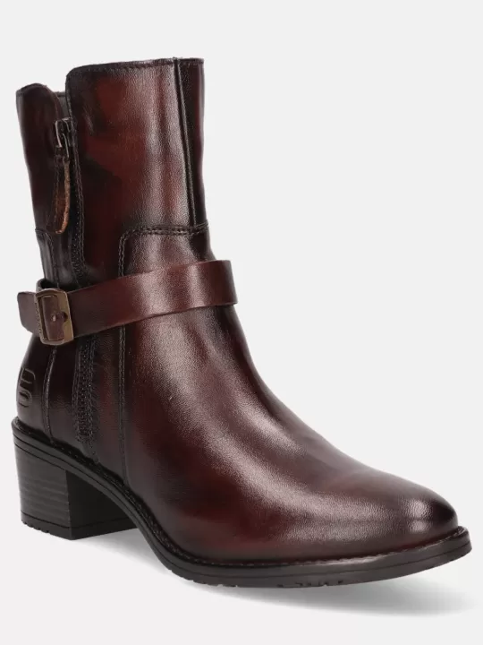 Ruby Bordo Leather Ankle Boots | BAGATT Hot