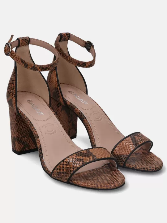 Silvana Evo Brown Block Heels | BAGATT Shop