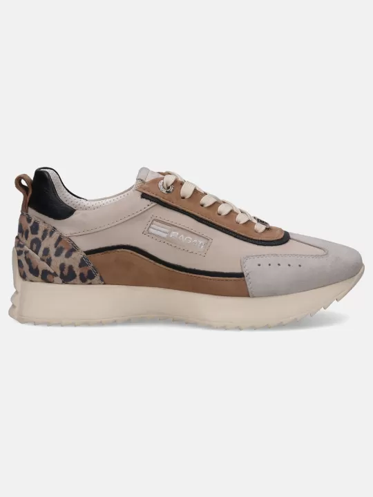 Sophie Beige Animal Print Sneakers | BAGATT Best Sale