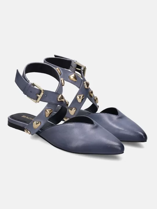 Tabea Blue Flat Sandals | BAGATT Best Sale