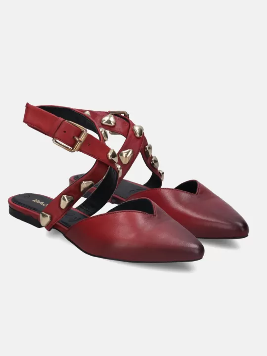 Tabea Red Flat Sandals | BAGATT Fashion