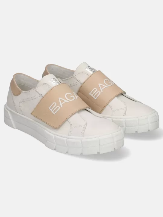 Tia White & Sand Sneakers | BAGATT Cheap