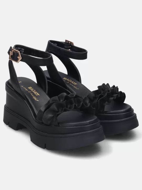 Trish Black Wedges | BAGATT Cheap