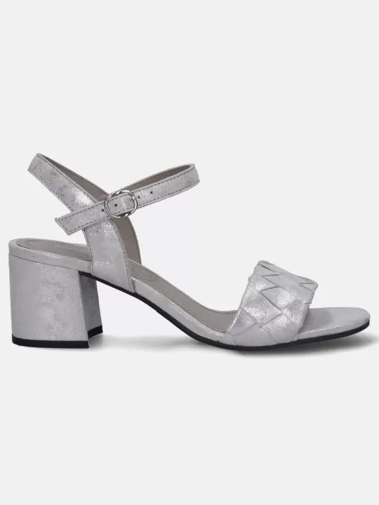 Vaiana Silver Block Heels | BAGATT Online