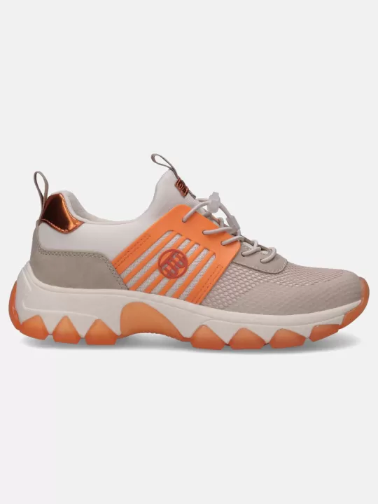 Yuki Beige & Orange Sneakers | BAGATT Sale