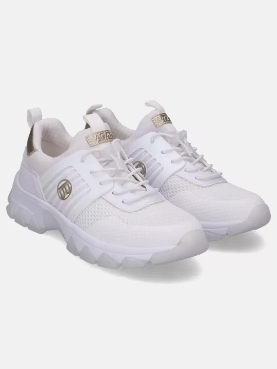 Yuki White & Gold Sneakers | BAGATT Outlet