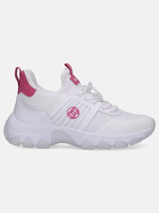 Yuki White & Pink Sneakers | BAGATT Online